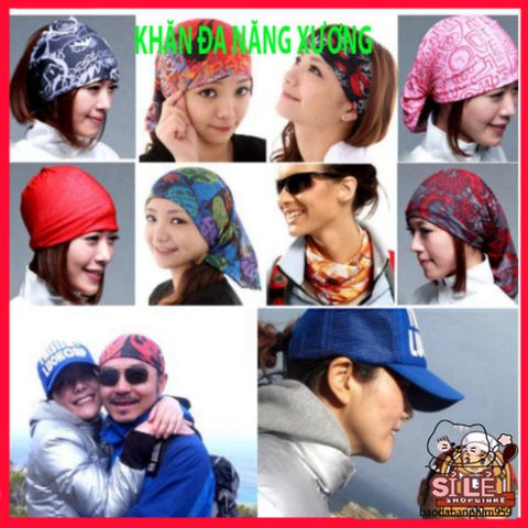 Khăn Đa Chức Năng Hình Đầu Lâu Xương Gradient Xanh - Vải Lanh Thoáng Mát, Co Giãn, Phong Cách Thời Trang Summer Outdoor