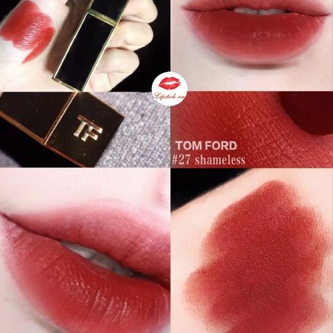 Son Tom Ford Lip Color Màu 27 Shameless Đỏ Gạch Chính Hãng - Son Môi Cao Cấp Cung Cấp Độ Ẩm và Độ Bám Màu Tốt