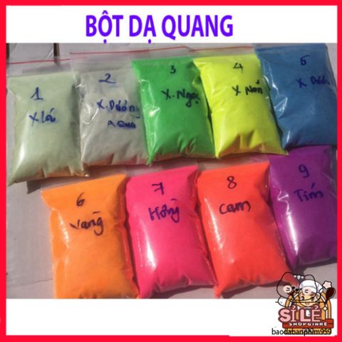 Bột Dạ Quang 50g Phát Sáng - Nguyên Liệu Handmade Tô Điểm Độc Đáo, Sáng Lung Linh Trong Bóng Tối