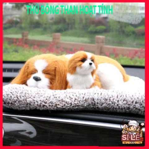 Kính Chào Chó Cảnh Than Hoạt Tính - Thú Nhồi Bông Trang Trí Ô Tô Dễ Thương Khử Mùi Hôi, Phụ Kiện Ô Tô Độc Đáo