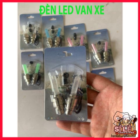 Bộ 2 đèn LED gắn chân van xe đạp chống nước - Đèn phát sáng an toàn cho xe đạp khi đi đêm, phụ kiện thể thao tiện lợi.