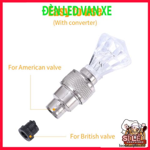 Đèn LED 7 Màu Neon Gắn Van Bánh Xe Đạp & Xe Máy - Đèn Phát Sáng Tự Động Chống Bụi, Phụ Kiện Xe Độc Đáo