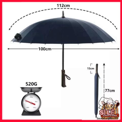 Ô Dù Cán Dài 24 Nan Chống Lật Gozin - Ô Dù Bền Bỉ, Chống Mưa, Chống UV - Phụ Kiện Thời Trang Sang Trọng và Tiện Lợi