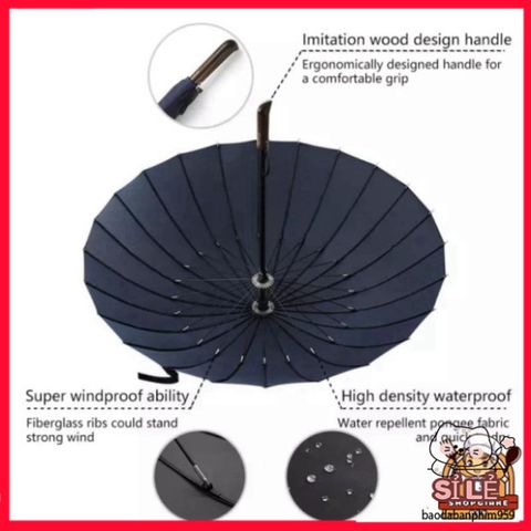 Ô Dù Cán Dài 24 Nan Chống Lật Gozin - Ô Dù Bền Bỉ, Chống Mưa, Chống UV - Phụ Kiện Thời Trang Sang Trọng và Tiện Lợi