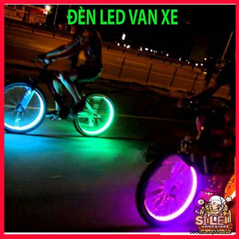 Bộ 2 Đèn LED Nhiều Màu Sắc cho Van Xe Đạp và Xe Máy - Hiệu Ứng Ánh Sáng Tự Động, Chống Nước Chất Lượng Cao