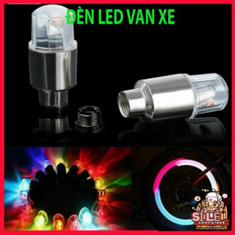 Bộ 2 Đèn LED Nhiều Màu Sắc cho Van Xe Đạp và Xe Máy - Hiệu Ứng Ánh Sáng Tự Động, Chống Nước Chất Lượng Cao