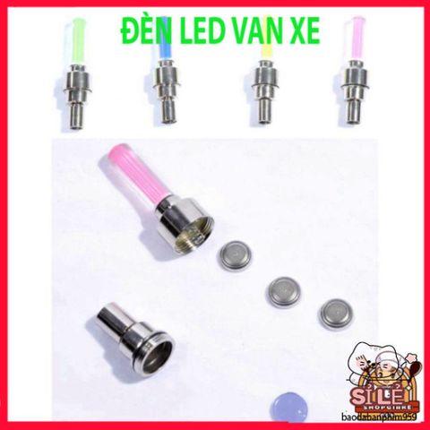 Bộ 2 Đèn LED Gắn Nắp Van Bánh Xe Đạp, Xe Máy, Ô Tô - Phụ Kiện Chiếu Sáng Độc Đáo, An Toàn Khi Di Chuyển
