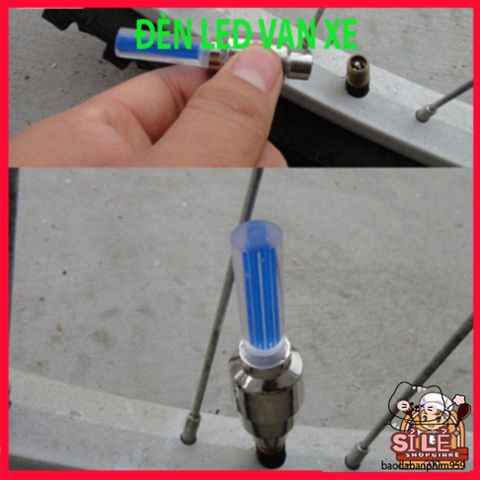 Đèn LED Gắn Van Cho Xe Đạp & Xe Máy - Phụ Kiện Sáng Tạo Tăng Cường An Toàn, Nhiều Màu Sắc Ấn Tượng cho Mọi Chuyến Đi