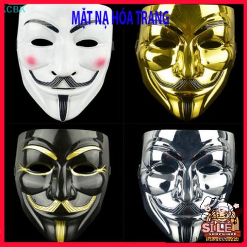 Mặt nạ V cho Vendetta - Phụ Kiện Hóa Trang Halloween Biểu Tượng Phong Trào Phản Kháng Cho Người Lớn