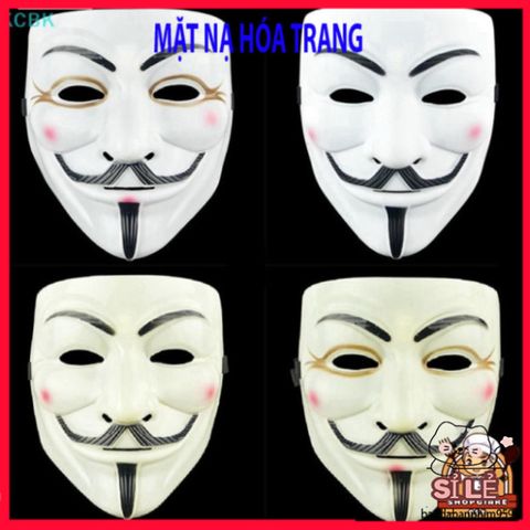 Mặt nạ V cho Vendetta - Phụ Kiện Hóa Trang Halloween Biểu Tượng Phong Trào Phản Kháng Cho Người Lớn