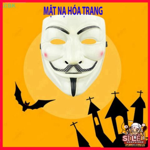 Mặt nạ V cho Vendetta - Phụ Kiện Hóa Trang Halloween Biểu Tượng Phong Trào Phản Kháng Cho Người Lớn