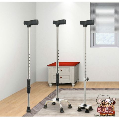 Gậy Chống 3-4 Chân B-933 Cho Người Già, Thiết Kế Vững Chãi và Điều Chỉnh Chiều Cao - Hỗ Trợ Đi Lại An Toàn, Thoải Mái
