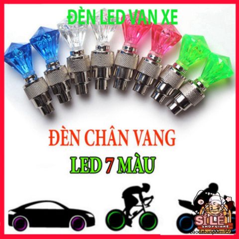 Đèn Van Xe Phát Sáng 7 Màu LED - Phụ Kiện Gắn Bánh Xe Đạp, Xe Máy, Ô Tô An Toàn và Nổi Bật Khi Di Chuyển Đêm