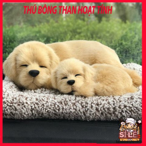 Thú Bông Khử Mùi Chó Vàng Lông Mượt - Than Hoạt Tính Lọc Không Khí Kèm Đồ Trang Trí Ô Tô Dễ Thương