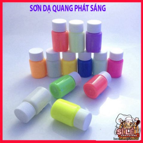 Sơn Dạ Quang 20ML 7 Màu Sắc - Phát Sáng Đêm, An Toàn, Độc Đáo Cho Trang Trí Móng Tay và Nghệ Thuật Sáng Tạo