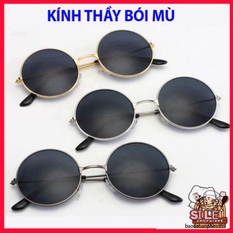 Kính Mắt Thầy Tướng Nobita Tròn - Gọng Đen Vàng Bạc, Kính Thời Trang Nổi Bật Cho Nam Nữ, Phụ Kiện Sành Điệu