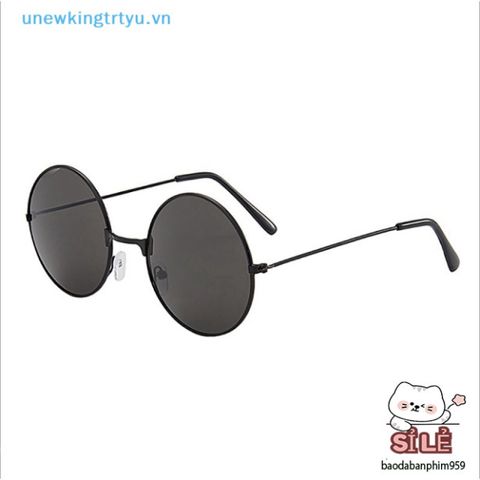 Kính Mát Gọng Tròn Đen Retro Chống UV - Phong Cách Anime Nobita Cho Nam Nữ, Phụ Kiện Thời Trang Thể Hiện Cá Tính