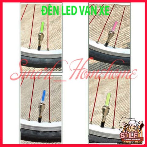 Đèn LED Gắn Van Xe Đạp, Xe Máy Đổi Màu Model VAN9 - Phát Sáng Nắp Van Xe Đầy Màu Sắc, Thích Hợp Tất Cả Các Loại Van