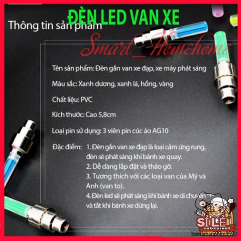 Đèn LED Gắn Van Xe Đạp, Xe Máy Đổi Màu Model VAN9 - Phát Sáng Nắp Van Xe Đầy Màu Sắc, Thích Hợp Tất Cả Các Loại Van