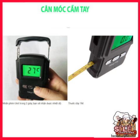 Cân Móc Hành Lý KHALIK A22 - Cân Đo Thực Phẩm 75kg Tích Hợp Thước Dây 1m & Nhiệt Độ, Thiết Kế Tiện Lợi Cho Mọi Chuyến Đi
