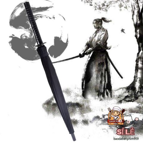 Ô Dù Che Mưa Katana Hình Kiếm Nhật Bản - Chắc Chắn, Thời Trang, Đen Mờ, Phù Hợp Mọi Phong Cách - Hãng Sanami