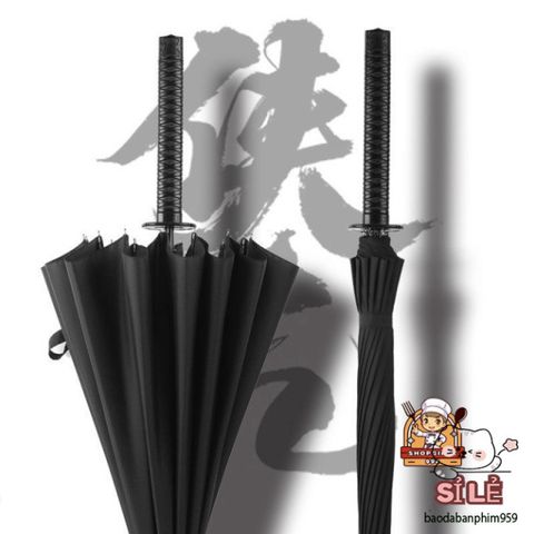 Ô Dù Che Mưa Katana Hình Kiếm Nhật Bản - Chắc Chắn, Thời Trang, Đen Mờ, Phù Hợp Mọi Phong Cách - Hãng Sanami