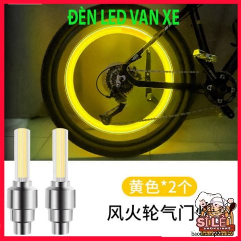 Bộ 2 Đèn LED Nắp Van Bánh Xe Ô Tô, Xe Máy, Xe Đạp - Phát Sáng Đẹp Mắt, Chất Lượng Cao, Kiểu Dáng Siêu Thẩm Mỹ, An Toàn Khi Di Chuyển