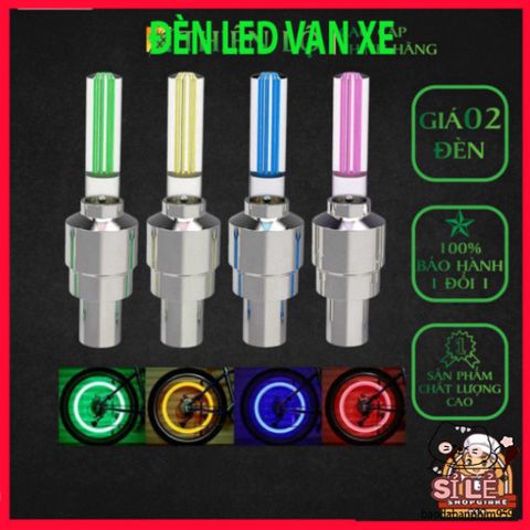 Bộ 2 Đèn LED Nắp Van Bánh Xe Ô Tô, Xe Máy, Xe Đạp - Phát Sáng Đẹp Mắt, Chất Lượng Cao, Kiểu Dáng Siêu Thẩm Mỹ, An Toàn Khi Di Chuyển