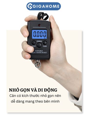 Cân Điện Tử Xách Tay Mini GIGAHOME - Cân Hành Lý Tối Đa 40kg với Màn Hình LCD - Tiện Lợi Cho Mua Sắm và Du Lịch