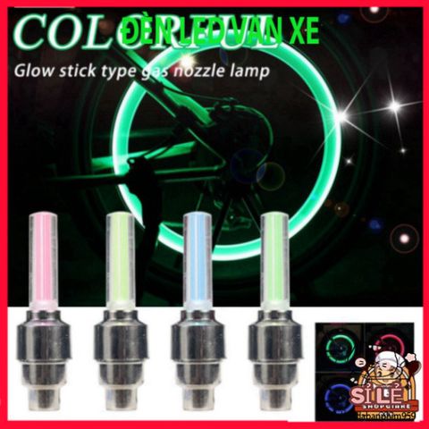 Bộ 2 Đèn LED Chóa Nắp Van Bánh Xe Đạp & Mô Tô - Đèn Phát Sáng Tự Động An Toàn Ban Đêm, Dễ Dàng Lắp Đặt