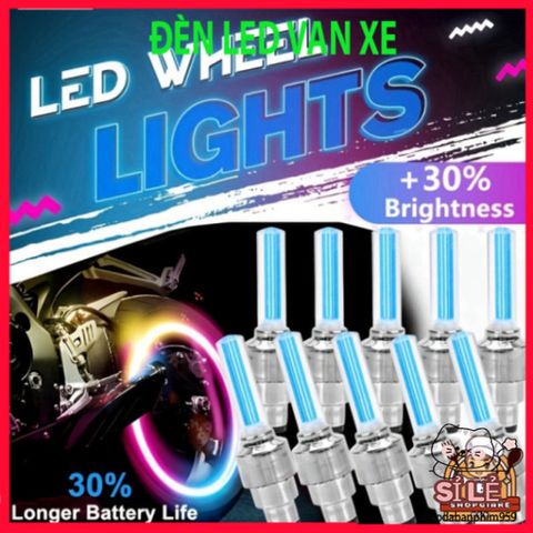 Đèn LED Kích Hoạt Chuyển Động Chống Thấm Cho Xe Đạp, Xe Máy, Ô Tô - Bộ 10 Đèn Trang Trí Bánh Xe An Toàn Ban Đêm