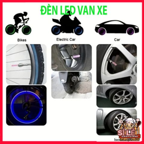 Đèn LED Kích Hoạt Chuyển Động Chống Thấm Cho Xe Đạp, Xe Máy, Ô Tô - Bộ 10 Đèn Trang Trí Bánh Xe An Toàn Ban Đêm