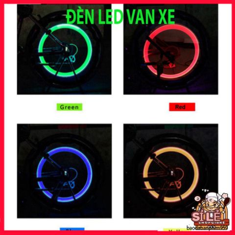 Đèn LED Gắn Bánh Xe Đạp - Phụ Kiện An Toàn Đêm, Tự Động Sáng Khi Di Chuyển, Nhiều Màu Sắc Thú Vị Cho Xe Đạp, Xe Máy, Ô Tô