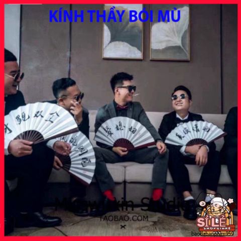Kính Mát Thời Trang Góc Nhìn Tròn Sang Trọng Gọng Đen Vàng - Kính Bon Shop Dành Cho Phong Cách Trẻ Trung và Năng Động