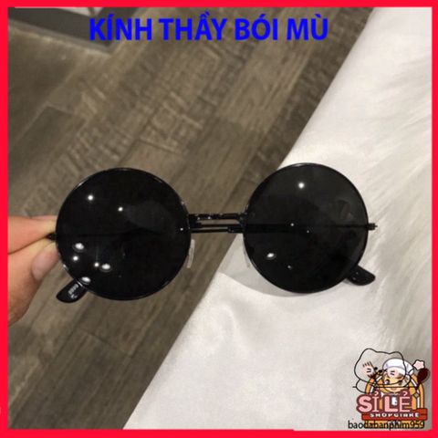 Kính Mát Thời Trang Góc Nhìn Tròn Sang Trọng Gọng Đen Vàng - Kính Bon Shop Dành Cho Phong Cách Trẻ Trung và Năng Động