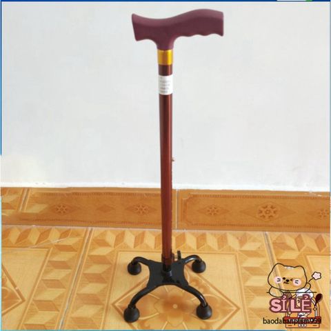 Gậy Tập Đi 4 Chân BestCare Inox Cao Cấp - Hỗ Trợ An Toàn Cho Người Già, Thiết Kế Vững Chắc Và Điều Chỉnh Chiều Cao Tiện Lợi