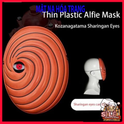 Khẩu Trang Phát Sáng Naruto Sharingan - Cosplay Tobi Uchiha Obito, Quà Tặng Anime Thú Vị cho Fan Naruto
