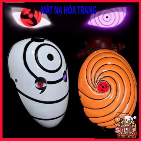 Khẩu Trang Phát Sáng Naruto Sharingan - Cosplay Tobi Uchiha Obito, Quà Tặng Anime Thú Vị cho Fan Naruto