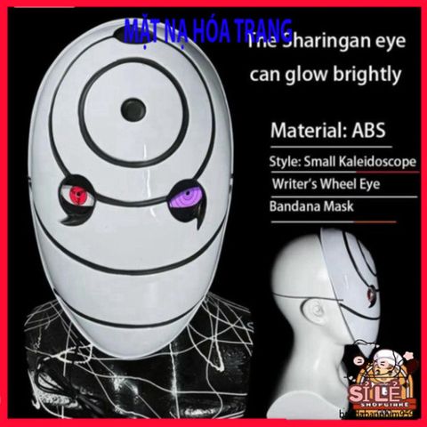 Khẩu Trang Phát Sáng Naruto Sharingan - Cosplay Tobi Uchiha Obito, Quà Tặng Anime Thú Vị cho Fan Naruto