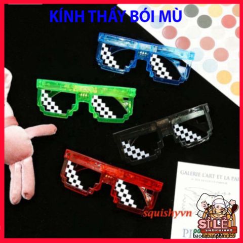Kính LED Thuglife Phát Sáng Độc Đáo - Kính Thời Trang 3 Chấm & 6 Chấm Cho Tiệc Tùng & Sự Kiện - Phụ Kiện Nổi Bật