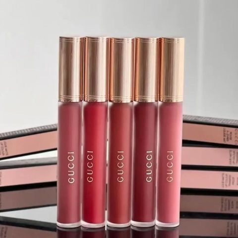 Son Kem Lì Gucci 114 Mildred Rosewood Chính Hãng - Màu 114 Hồng Nâu Sang Trọng, Chống Khô Môi, Dưỡng Ẩm Tối Ưu