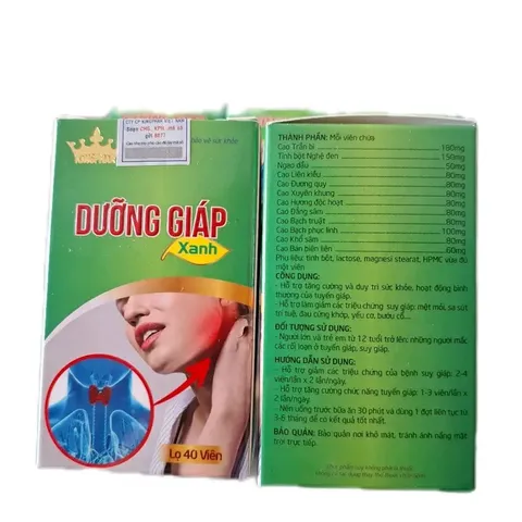 Dưỡng Giáp Xanh Kingphar - Thực Phẩm Chức Năng Hỗ Trợ Tuyến Giáp Khỏe Mạnh, Giảm Mệt Mỏi, Cân Bằng Nội Tiết 40 Viên