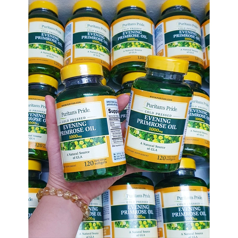 Tinh Dầu Hoa Anh Thảo Puritan's Pride Evening Primrose Oil 1000mg với GLA – Hỗ Trợ Cân Bằng Nội Tiết Tố cho Phụ Nữ, 120 Viên Mỹ