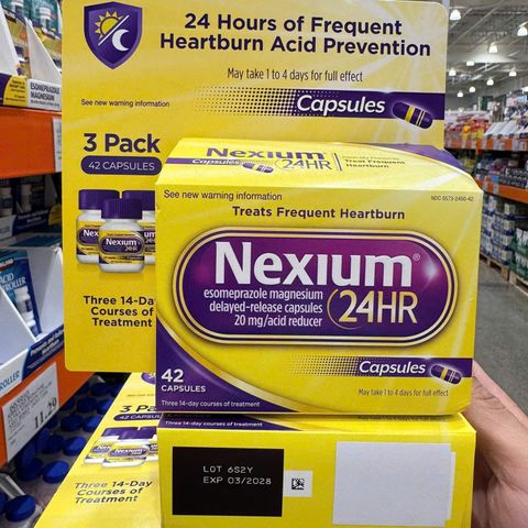 NEXIUM 24H - Viên Uống Hỗ Trợ Viêm Loét Dạ Dày & Hành Tá Tràng, Giảm Ợ Chua, Cải Thiện Tiêu Hóa, Sản Phẩm Từ Mỹ