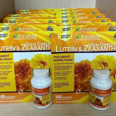 Viên Uống Bổ Mắt Trunature Lutein & Zeaxanthin 140 Viên - Hỗ Trợ Cải Thiện Thị Lực, Bảo Vệ Mắt Khỏi Tia Cực Tím & Ánh Sáng Xanh