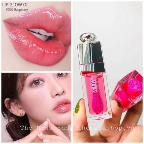 Son Dưỡng Dior Addict Lip Glow Oil - Màu 007 Raspberry Chính Hãng - Dưỡng Ẩm Môi, Tự Nhiên, Sang Trọng, Pháp