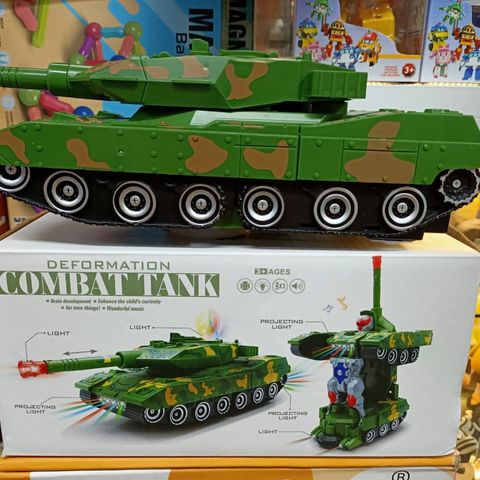 Đồ Chơi Xe Tăng Biến Hình Robot - Đồ Chơi Chạy Bằng Pin Hiệu Ứng Đèn Âm Thanh Cho Trẻ Em 388-44
