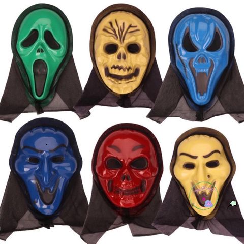 Mặt Nạ Halloween Chó Trắng Huyền Bí - Phụ Kiện Thời Trang Hóa Trang Cho Bé - Kỳ Nghỉ Tháng 10