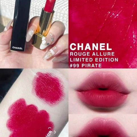 Son Chanel Rouge Allure Màu 99 Pirate - Son Môi Đỏ Đô Cao Cấp Chính Hãng, Dưỡng Ẩm, Quyến Rũ Cho Mọi Dịp