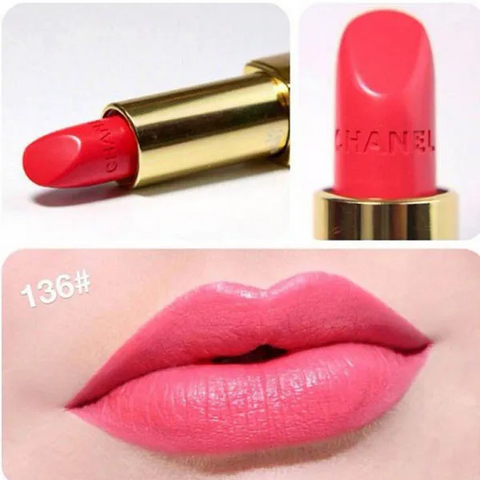 Son Chanel Rouge Allure Màu 136 Mélodieuse - Son Môi Hồng Coral Cao Cấp Chính Hãng, Sang Trọng, Độ Bám Màu Lâu Dài, Phong Cách Hiện Đại